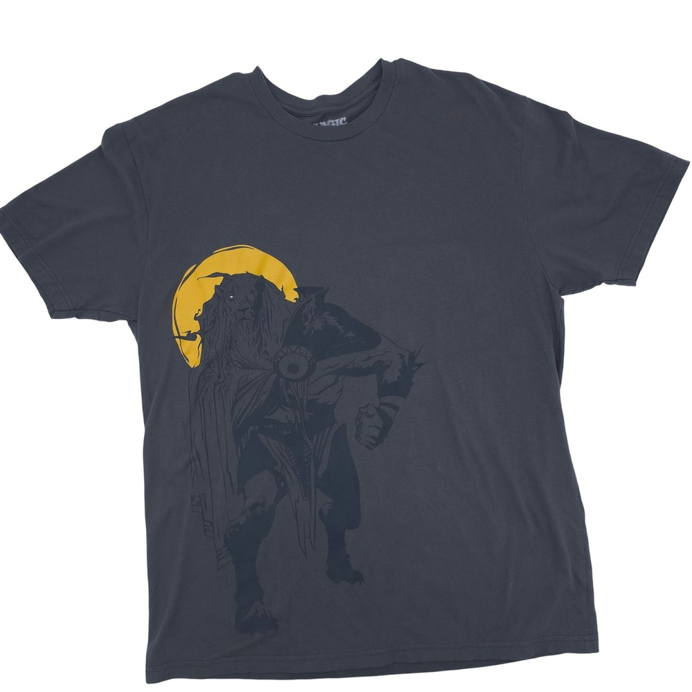 Magic The Gathering T Shirt Mens XL Grey Graphic Print Cotton Short Sleeve MTG